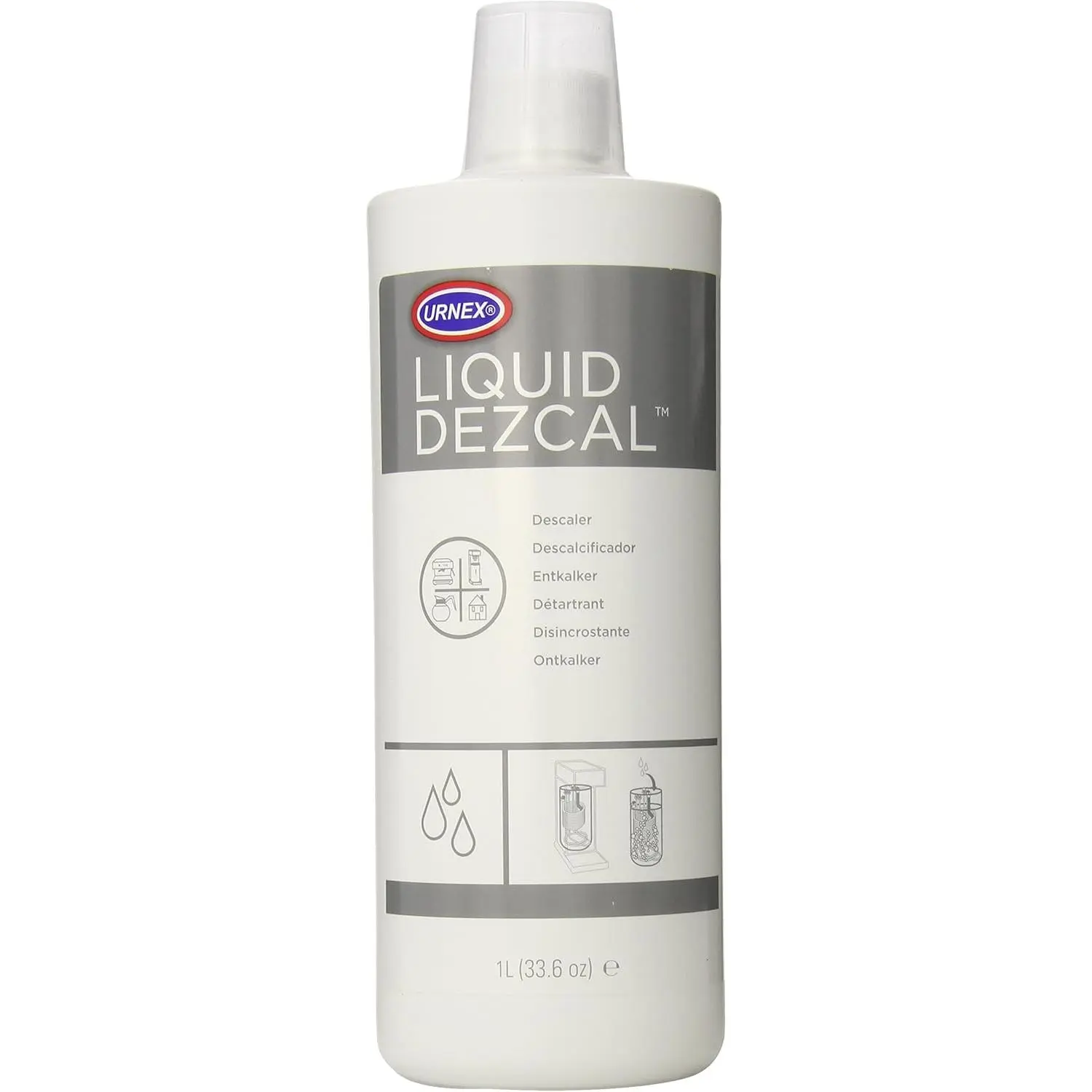 Liquid Dezcal Activated Descaling Solution - 33.6 Ounce (8 Uses) - For Use With Keurig 1.0/2.0, Home Coffee and Espresso Machines, Kettles, Garment Steamers