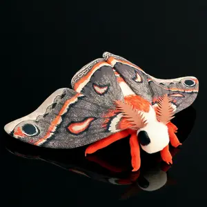 25cm/9.84in Realistic Moth Plush Toy, Stuffed Animal Realistic - Large, Detailed Stuffed Doll | Educational Toy for Kids, Parent-Child Interactive Play | Ideal Gift for Nature Enthusiasts, Children | Perfect for Birthday & Holiday Gifting