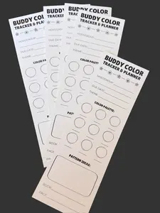 Buddy Color Tracker/Page Planner Bookmarks (Set of 5) | Color Palette, Pattern Tracker, Page Marker