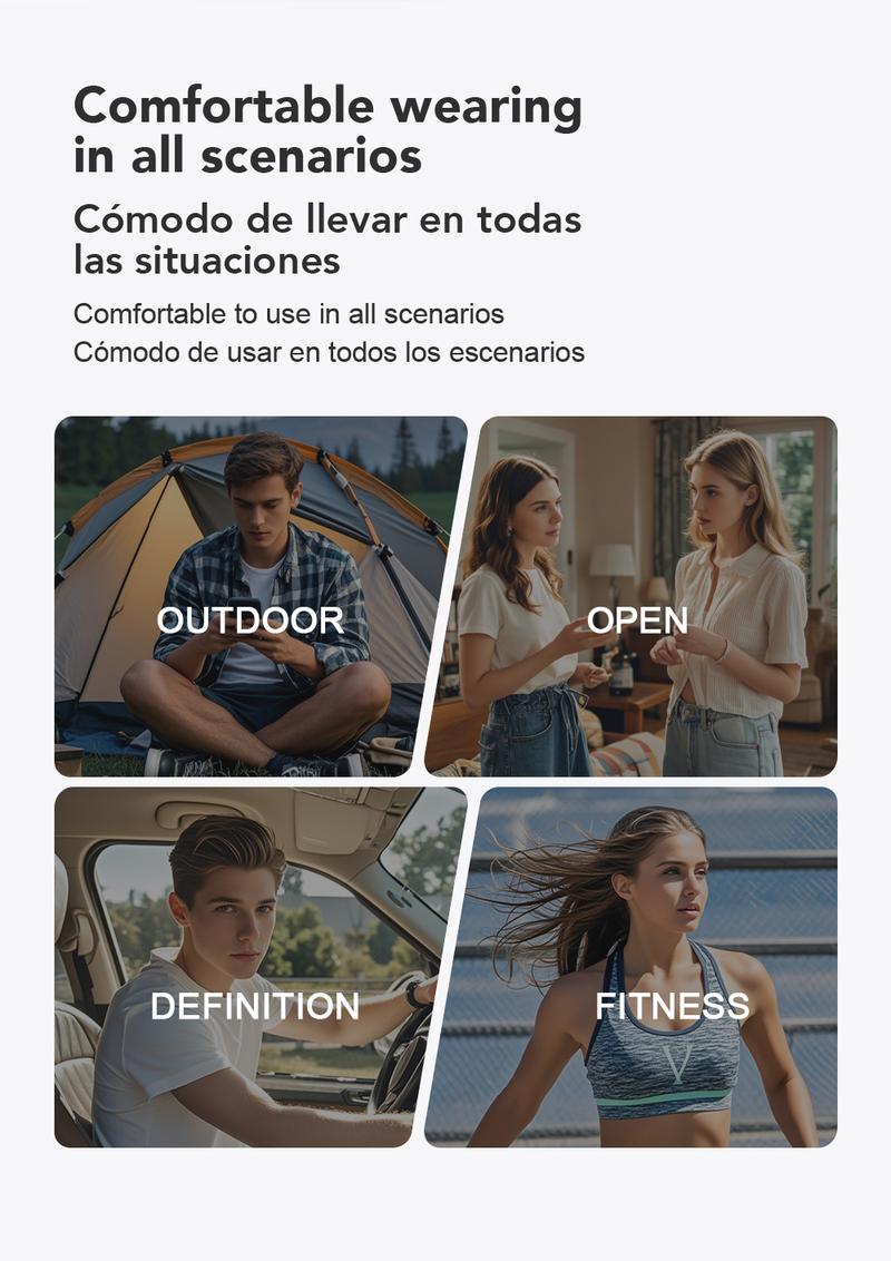 ERAZER XT66Pro OWS Translation Wireless Bluetooth Earphones Support 135 Languages Real Time Bluetooth Translation Earbuds HIFI Sound Quality Light-Weight Headphones Built-in Microphone Support Phone Calls Music AI Chat ERAZER XT66Pro OWS Translation Wireless Bluetooth Earphones Support 135 Languages Real Time Bluetooth Translation Earbuds HIFI Sound Quality Light-Weight Headphones Built-in Microphone Support Phone Calls Music AI Chat