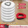 For O-cedar Microfiber Spin Mop Heads Refills & Scrub Brush without handle&bucket,for O-Cedar Easywring Spin Mop 1 Tank System Scrub Replacement Deep Cleaning Pack, Microfiber Mop Heads for concrete floor Microfiber Mops Refills