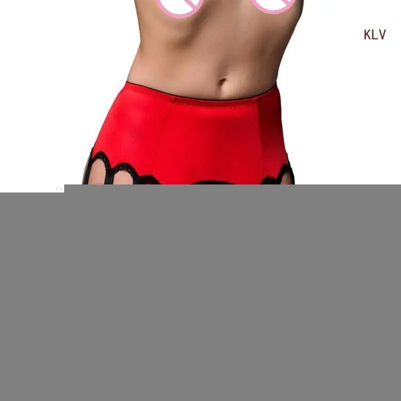 Women's Sexy High Waist Garter Belt, 10-Strap Elastic Polyester Suspender for Lingerie and Party Wear, Multi-Size for Thigh High Stockings, Belt Shape, Adjustable Strap, Clip Fastener