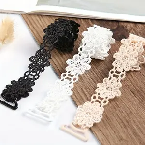 3 Pairs of Lace-Decorated Bra Straps – Adjustable, Multifunctional, and Non-Slip – Suitable for Women's Lingerie and Bra Accessories