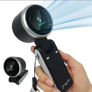 Cool Fan - Portable Handheld Turbo Fan - 3-in-1, Battery Operated with 5-Speed with Air Turbo Tech Cooling Fan for Summer, Working & Party Essentials