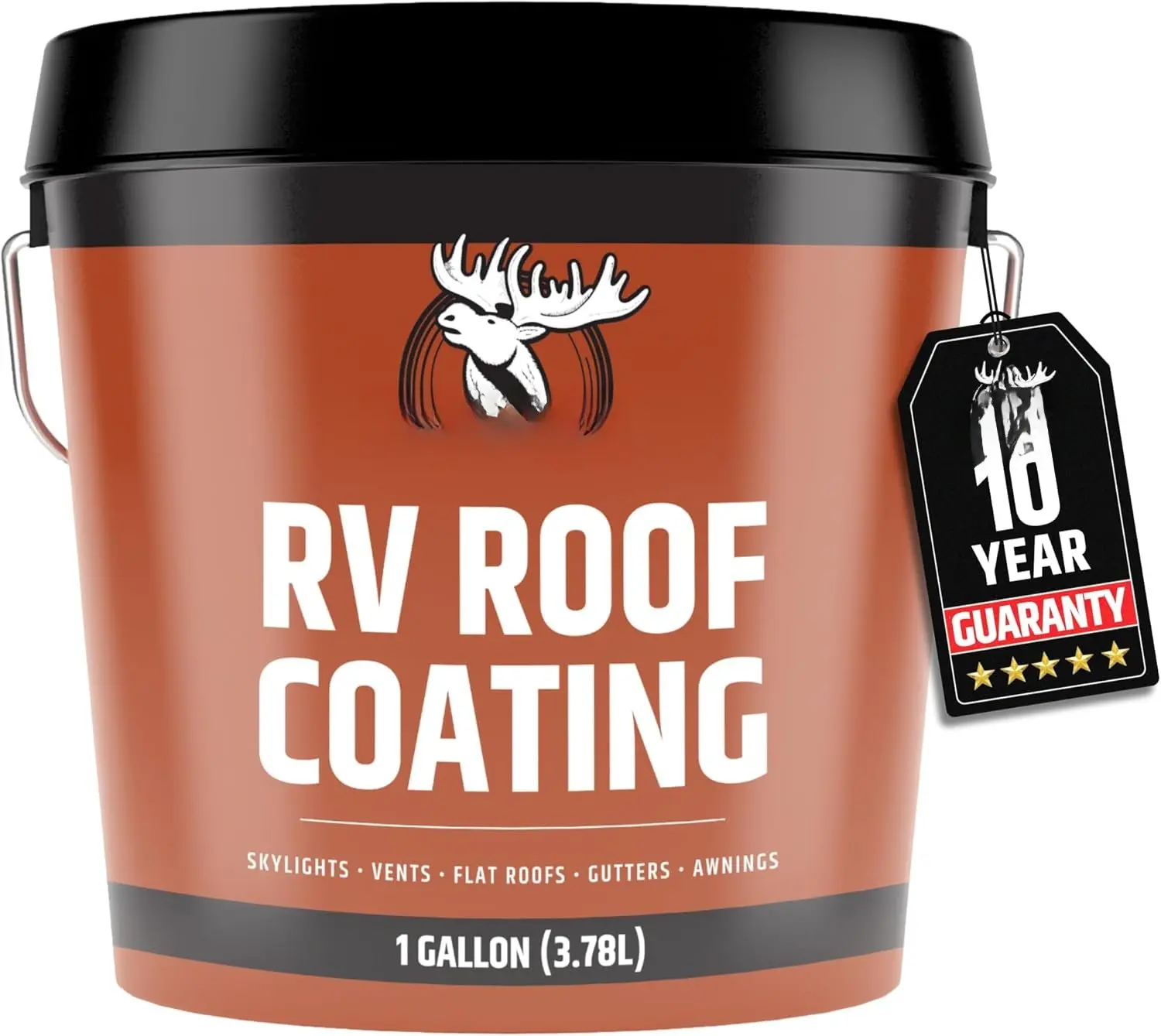 RV Roof Sealant- Professional-Grade Solar Reflective Flexible  Membrane Coating for EPDM, TPO, Fiberglass &  Camper & Travel - Brilliant White, 1 Gallon