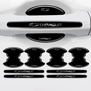 Car Door Bowl Handle Protector Film Sticker, 4/8pcs Accessories for Chevrolet Cruze Sonic Silverado Trax Camaro Captiva Equinox Aveo Z71