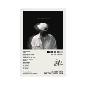Partynextdoor Poster Partynextdoor Music Album Cover Signed Limited Poster Canvas Poster Bedroom Decor Sports Landscape Office Room Decor Print Frames