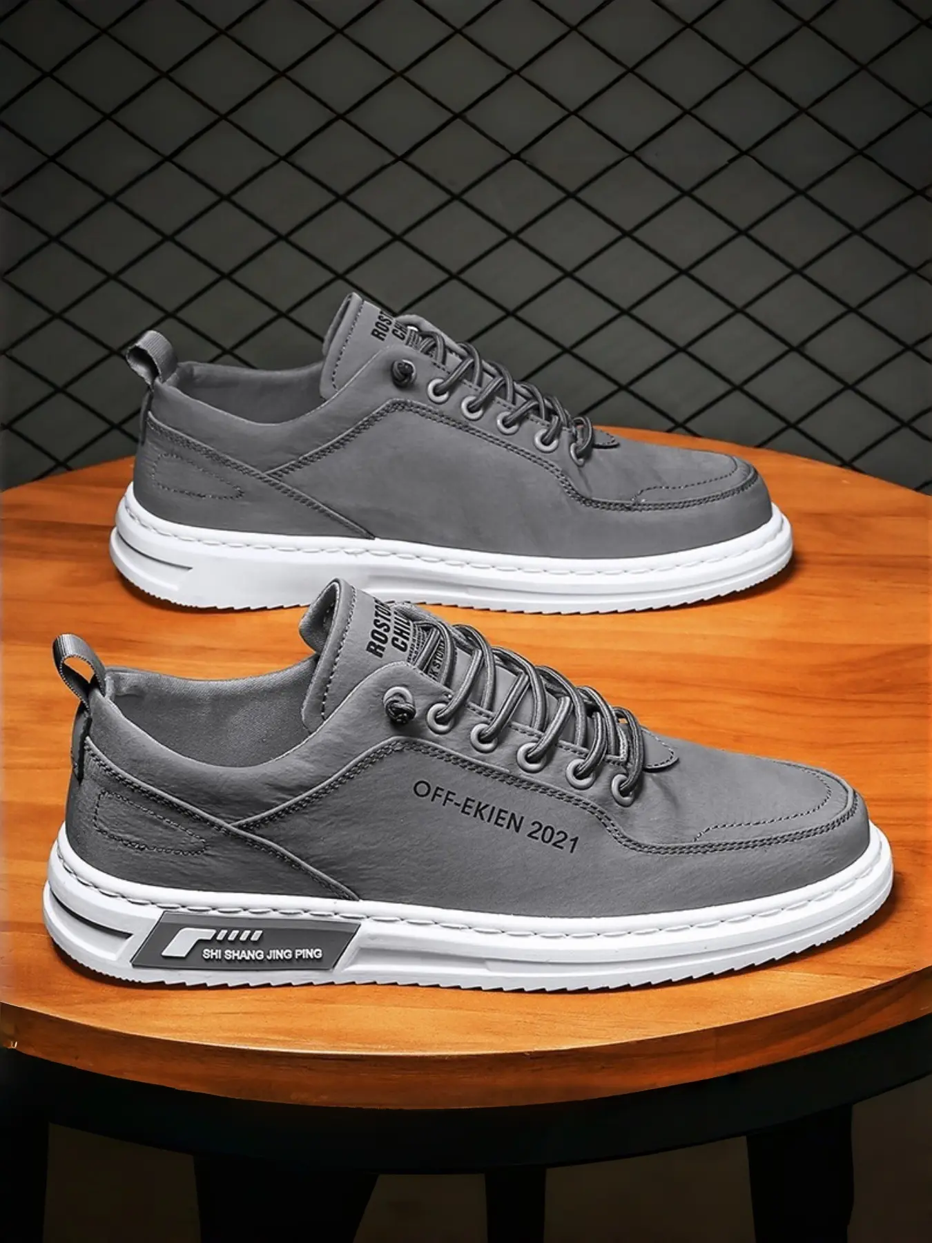 Canvas Sneakers for Men | Classic Casual Shoes | Workout Casual Footwear | Soft & Breathable Everyday Wear | Rubber Walking Shoes | Sports Shoes | Trainer | Casual Walking Trainers | Athletic, Grey