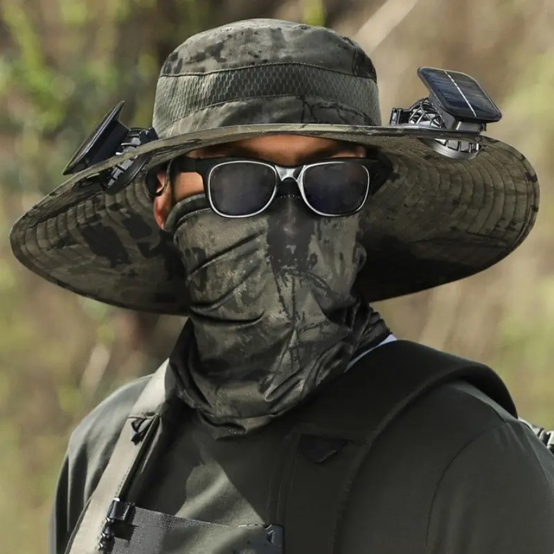 Ink green * Dual fan (rechargeable+solar