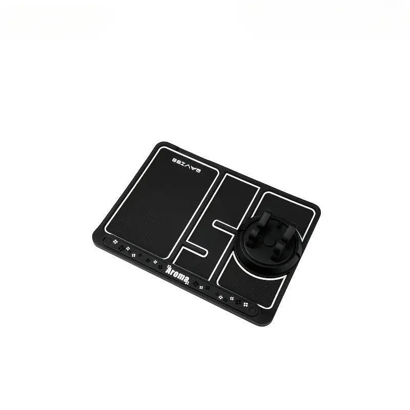 Multi-Functional Car Anti-Slip Mat Car Parking Number Card 360 Degree Rotating Dashboard Car Pad Mat Multifunctional Storage Pad Car Accessories Car Essentials