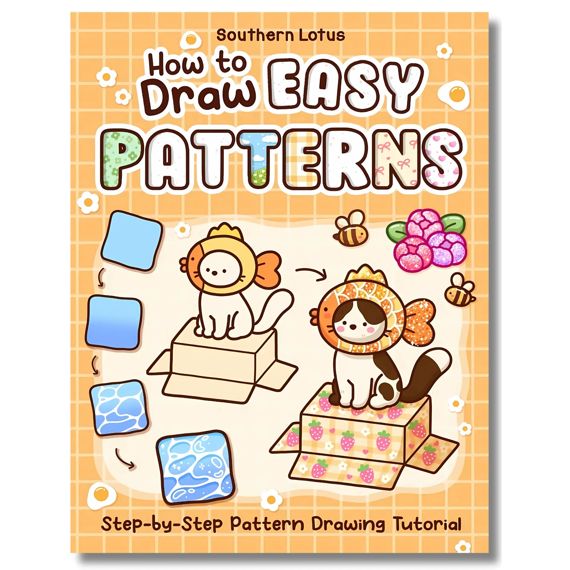 Adult Coloring Book - Easy Step-by-Step Pattern Guide, Cute Fun Relaxation Activity Pages for Coloring Creations & Art Kit Preparation Art Sketchbooks