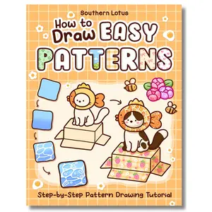 How to Draw Easy Patterns: Cute and Fun Step-by-Step Guide for Adults and Teens to Practice Coloring Creations and Relaxation