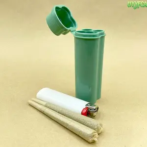 Portable 2-4 Slot Flip-Top Cigarette Case with Lighter Holder, Waterproof Airtight Pre-Roll Cone Storage Box, Durable Plastic Cigarette Container for Regular King Size, Ideal for Daily Carry, Outdoor Travel, Camping And Hiking,Beach vacation,Summervibes