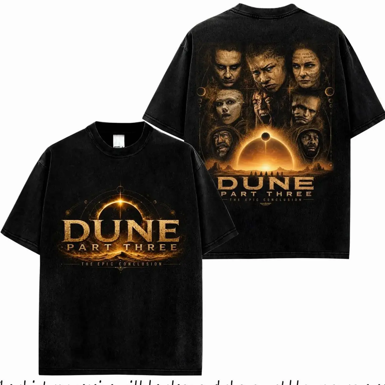 Dune: Part Three 2026 Graphic Tee, Made in USA, 100% Cotton, Movie Merch Inspired T-Shirt, Space Desert Streetwear Shirt, Sci-Fi Fan Gift for Epic Saga Lovers FSI