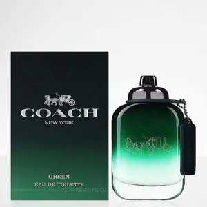 Coach New York Green Eau de Toilette 100ml - Signature Fragrance for Men, Green Color, 100ml Bottle, Perfume for Men
