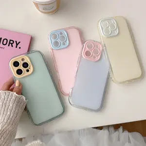Candy-colored macaron phone case, soft shockproof case with full camera protection, compatible with Apple iPhone 16 Pro Max / 15 / 14 / 13 / 12 / 17 E / 16 E