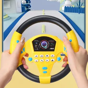 Child Early Education Sensory Play Story Toy Car Steering Wheel, Realistic Driving Simulation, No Battery Included, Perfect Gift for Kids