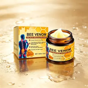 Bee Venom Pain Relief Cream 60g – Fast Joint & Bone Soothing Formula – Eliminates Arthritis, Gout, Rheumatism & Osteoporosis Pain – Relieves Spinal Disorders, Joint Stiffness & Muscle Aches – Non-Irritant, Non-Recurrent – Especially for Older Adults