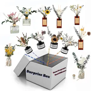 KBHOMFRA Reed Diffuser sets Jasmine Gardenia Scent Style Random Home Fragrance Essential Oil Aroma Gift