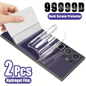 2 Pcs Soft Hydrogel Back Screen Protector for Samsung Galaxy S25 Ultra, S24 Ultra, S23, S22, S21, S20 Plus, FE, Note 20/10, Full Cover, High Definition, Anti-Scratch & Anti-Fingerprint