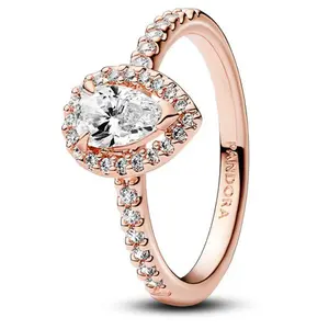 Pandora Sparkling Pear Halo Ring 182835C01-56