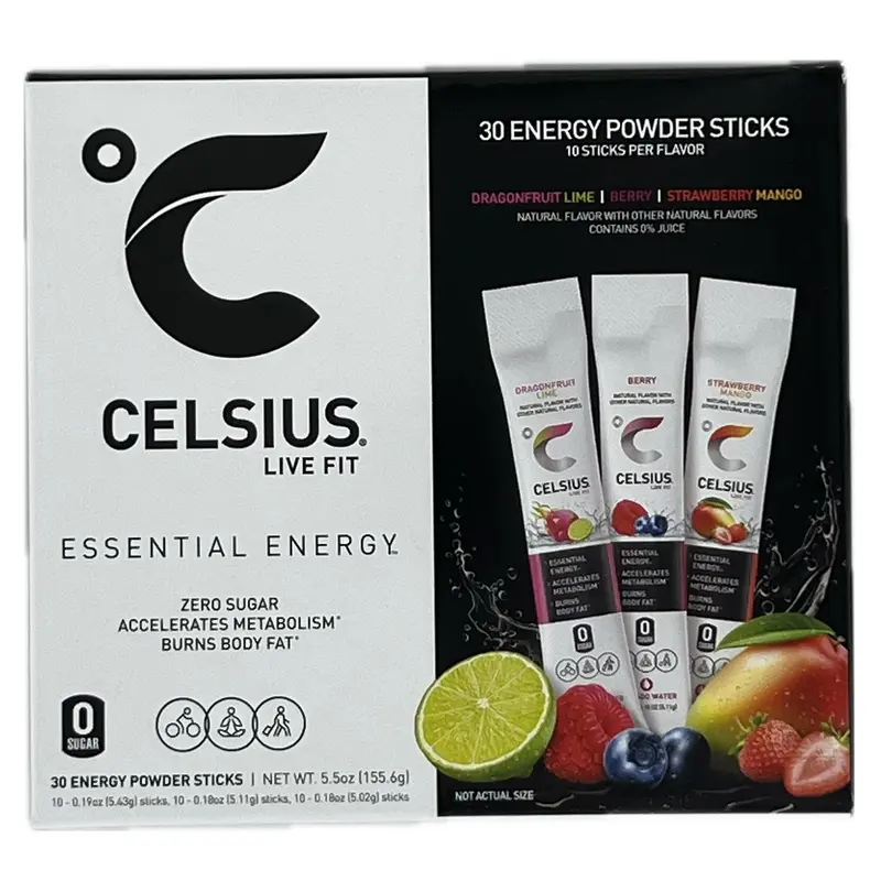 Celsius Energy Powder Sticks - Variety Pack (30 Count)