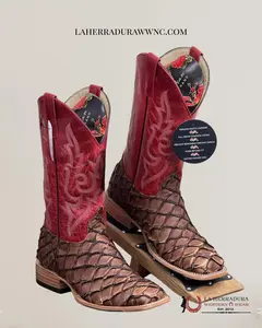 MACIE BEAN CIGAR MATTE BIG BASS FISH 12” RED SINSATION SQUARE TOE -M2007