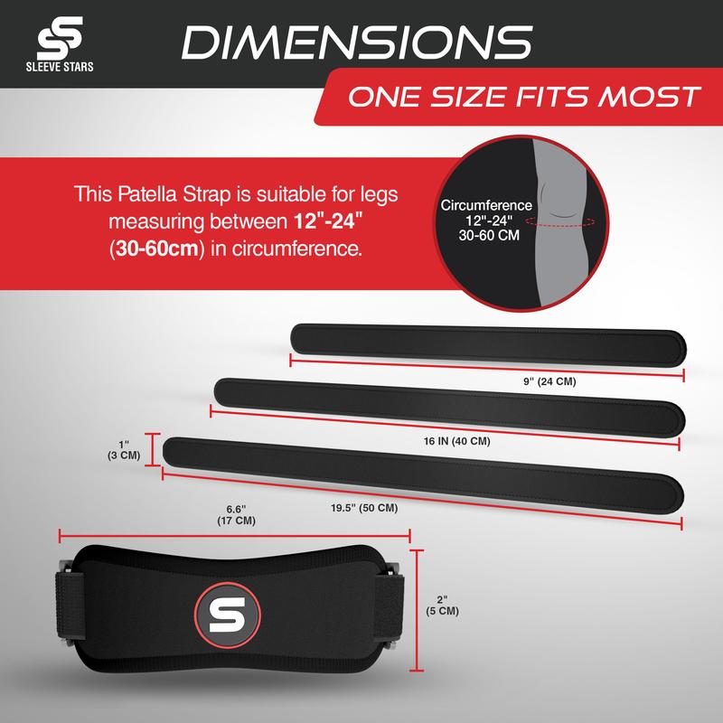 Patellar Strap for Adults' Knee Pain Relief | Adjustable Support for Tendonitis, Running & Full-Range Movement