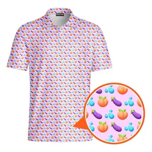 A Taste of Eggplant & Peach Golf Polo Elevate Your Style with Premium Golf-inspired Apparel, Soft Feel, Classic Look, Wardrobe Staple