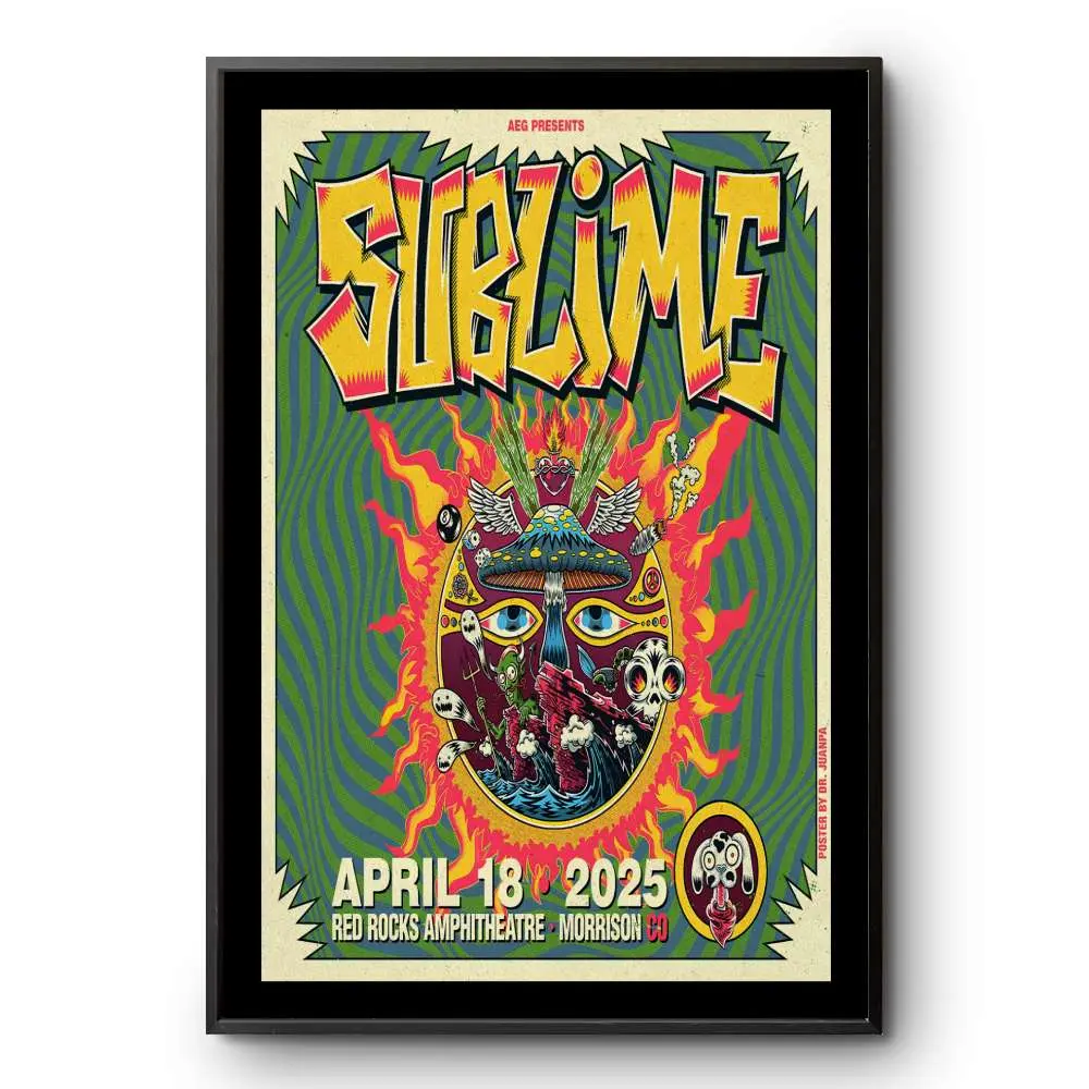Sublime At Red Rocks Amphitheatre In Morrison, CO On Apr 18 2025 Tour Poster