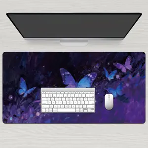 Fairy Sparkler Gaming Mouse Pad - Non-Slip Rubber Base, Stitched Edges for Precise Control | Aesthetic Glowing Forest Design for Desk Setup (8.27x10.24in / 21x26cm)