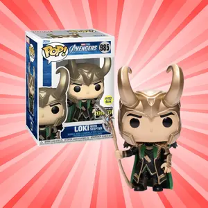 Funko Pop! Marvel Avengers Loki with Scepter GITD Entertainment Earth Exclusive #985