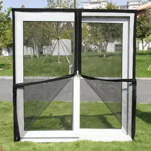 No-Drill Window Screen Cover, Dual-Sided Breathable Nano Mesh Insect Net, Eco-Friendly Non-Toxic Mosquito Protection, Adjustable Fit for Sliding Windows