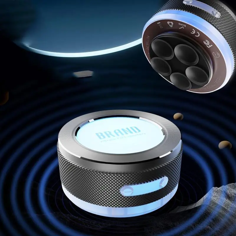 Portable Wireless Speaker, Mini Round Shaped Bluetooth-compatible Speaker, USB Rechargeable Speaker for Home, Outdoor, Travel, Audio, Multipurpose Portable Speaker, Portable Magnetic Speaker, Portable Outdoor Speakers