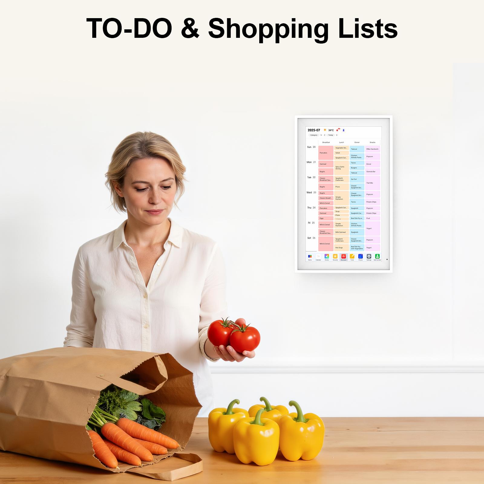 2026 Smart Family Calendar Touchscreen, 15.6 Inch HD Display, WiFi Sync, 64GB Storage, Family Schedule & Chore Manager, Smart Reminders, AiMOR App Sync, Ideal Gift for Parents & Busy Families