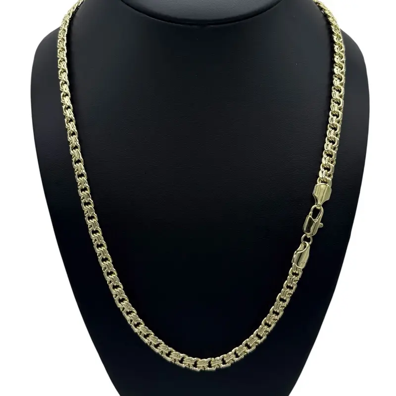 #324 14K Laminated High Quality Chino Link Chain Size 24Inch and 7mm Wide