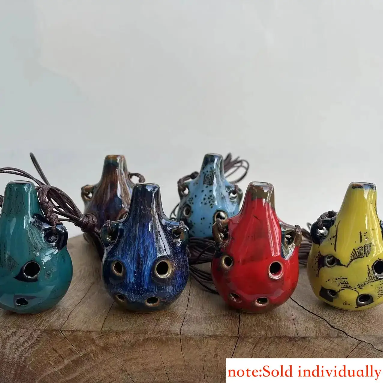 Creative Ceramic Piccolo, Small Double Ears Ceramic Flute, Vintage Musical Instrument Accessories for Kids & Adults