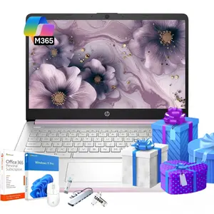 HP 14 inch Laptop for Students & Business •  Win 11 Pro • 8GB RAM • 128GB UFS • 250nits Anti-Glare Display • Intel 4-Core CPU • Copilot • Wi-Fi 6 • Bundle Accessory • Lavender