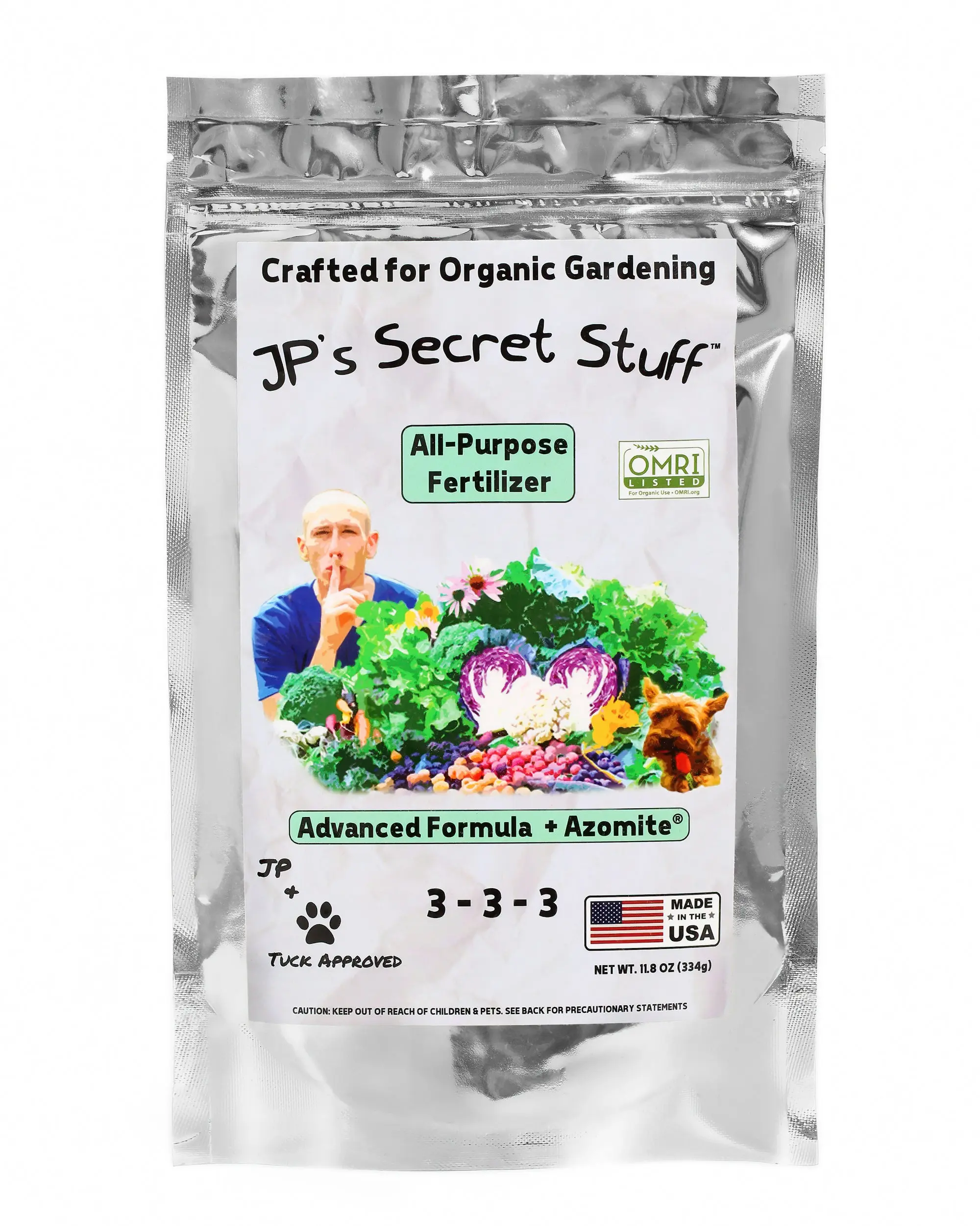JP’s Secret Stuff™ All-Purpose Organic Fertilizer 3-3-3 (11.8oz) - OMRI (US Only) JP’s Secret Stuff™ All-Purpose Organic Fertilizer 3-3-3 (11.8oz) - OMRI (US Only)