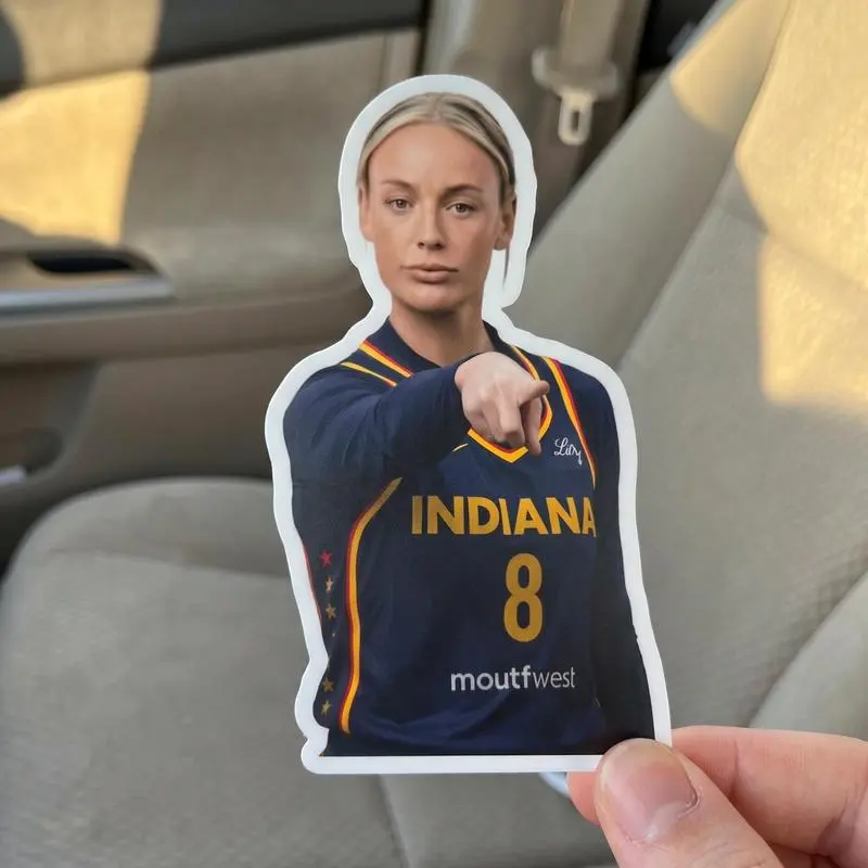 Sophie Point God Women Basketball Funny Meme Sticker, Sophie Straight Outta Basketball Pointing Die Cut Sticker