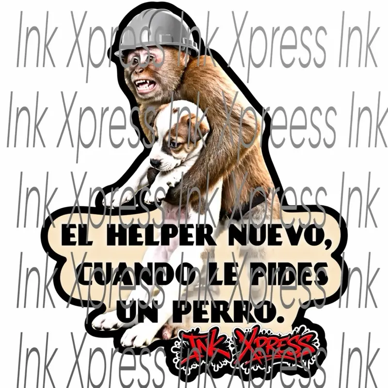 Funny Scaffold Perro hardhat sticker