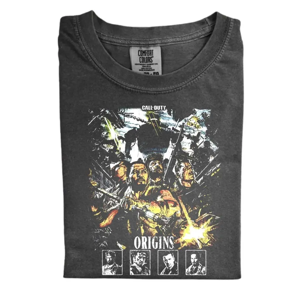 The Call of Duty Zombies Origins Comfort Color T-Shirt, Undead Gaming Tee, Retro FPS Gamer Shirt, Vintage Gamer Shirt, Retro Gaming Shirt, Gamer Gift, Y2K Gamer Gift Men