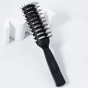 1pcs 9-Row Ventilated Hair Comb, Unisex Quick-Dry Styling Brush, Suitable for All Hair Types, Dry/wet Curl/strait Short Hair