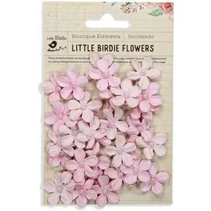 Little Birdie - Pearl Petite Paper Flowers - Pink