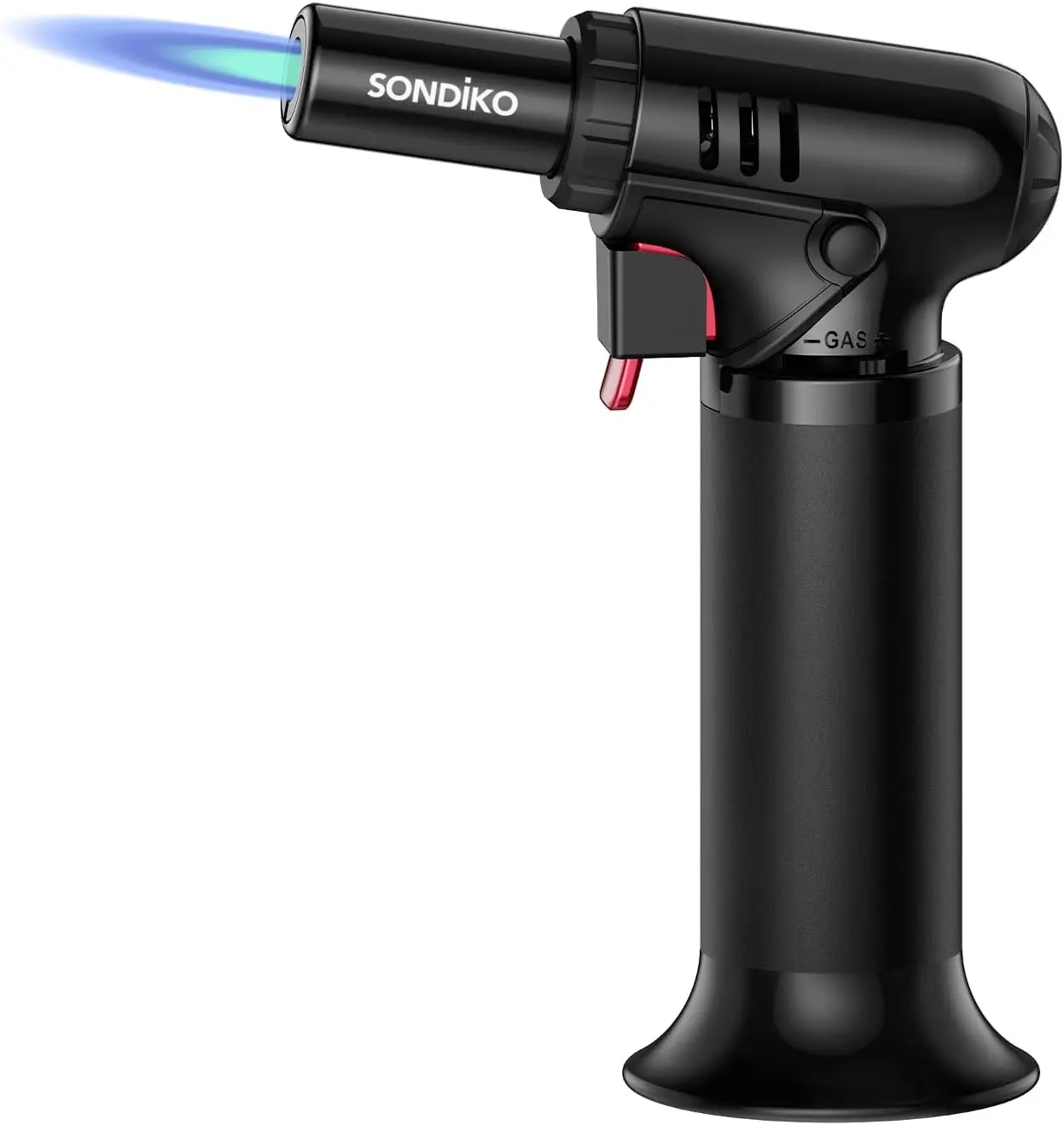 Sondiko Butane Torch Lighter with Visible Fuel Window, Refillable Soldering Torch with Adjustable Flame for Welding, Resin Art, Industrial (Butane Gas Not Included)