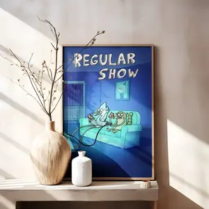 [No Frame] Regular Show Poster Retro Mordecai & Rigby Poster