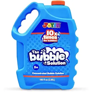 100 Oz Concentrated Bubble Solution (up to 8 Gallon) for Large Party in Summer Celebrations, Party Favor, Bubble Summer Toy, Classroom Prizes, Easter (Blue)