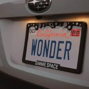 Gimme Space License Plate Frame - Planets & Stars Design by Wonder Plate Frames