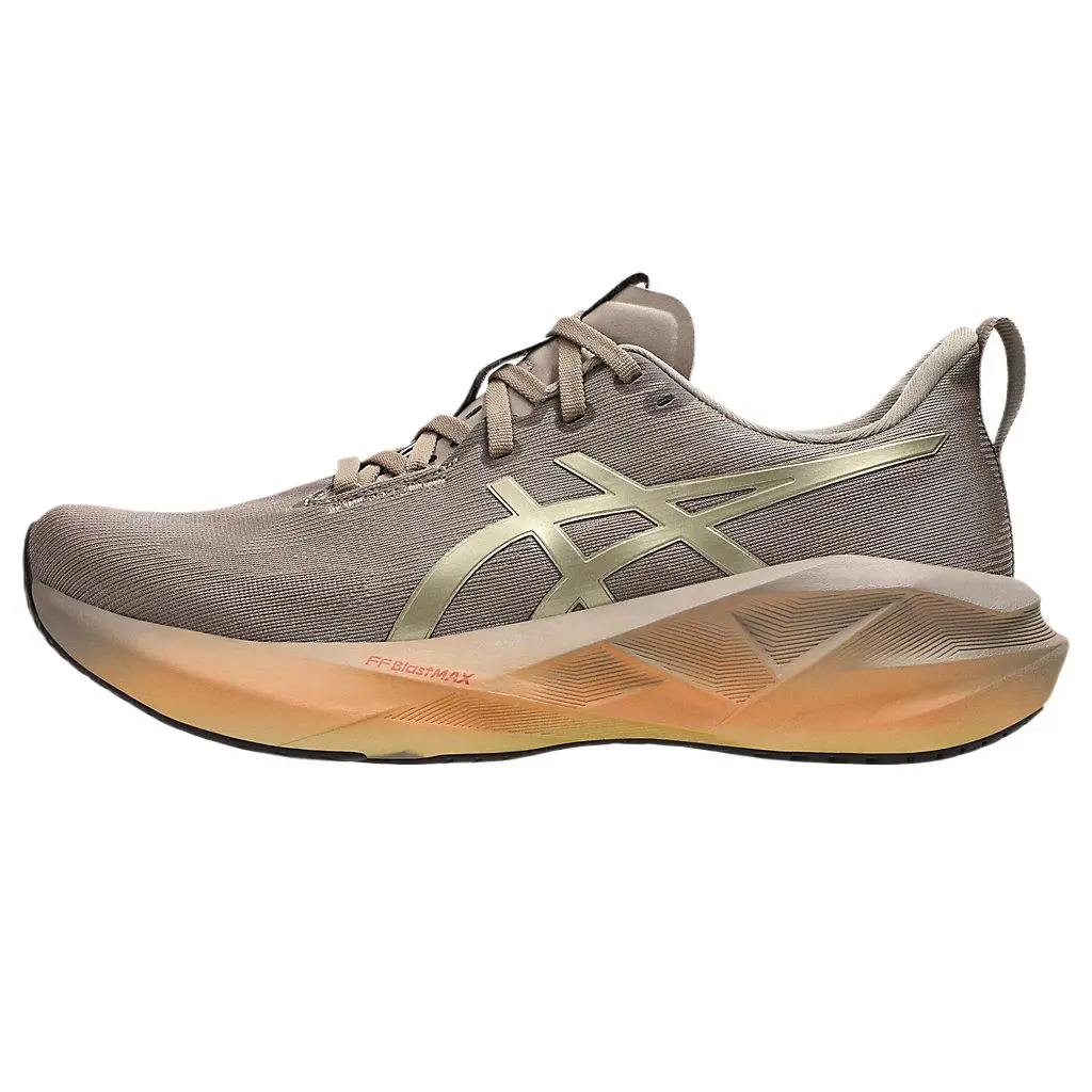 ASICS Novablast 5 Luxe Men's Low Top Shoes - Taupe Grey, Lace-Up, Cushioned Sole, Breathable Mesh Sneakers for Commuting, Running & Casual Wear (Style 1011C031-020)