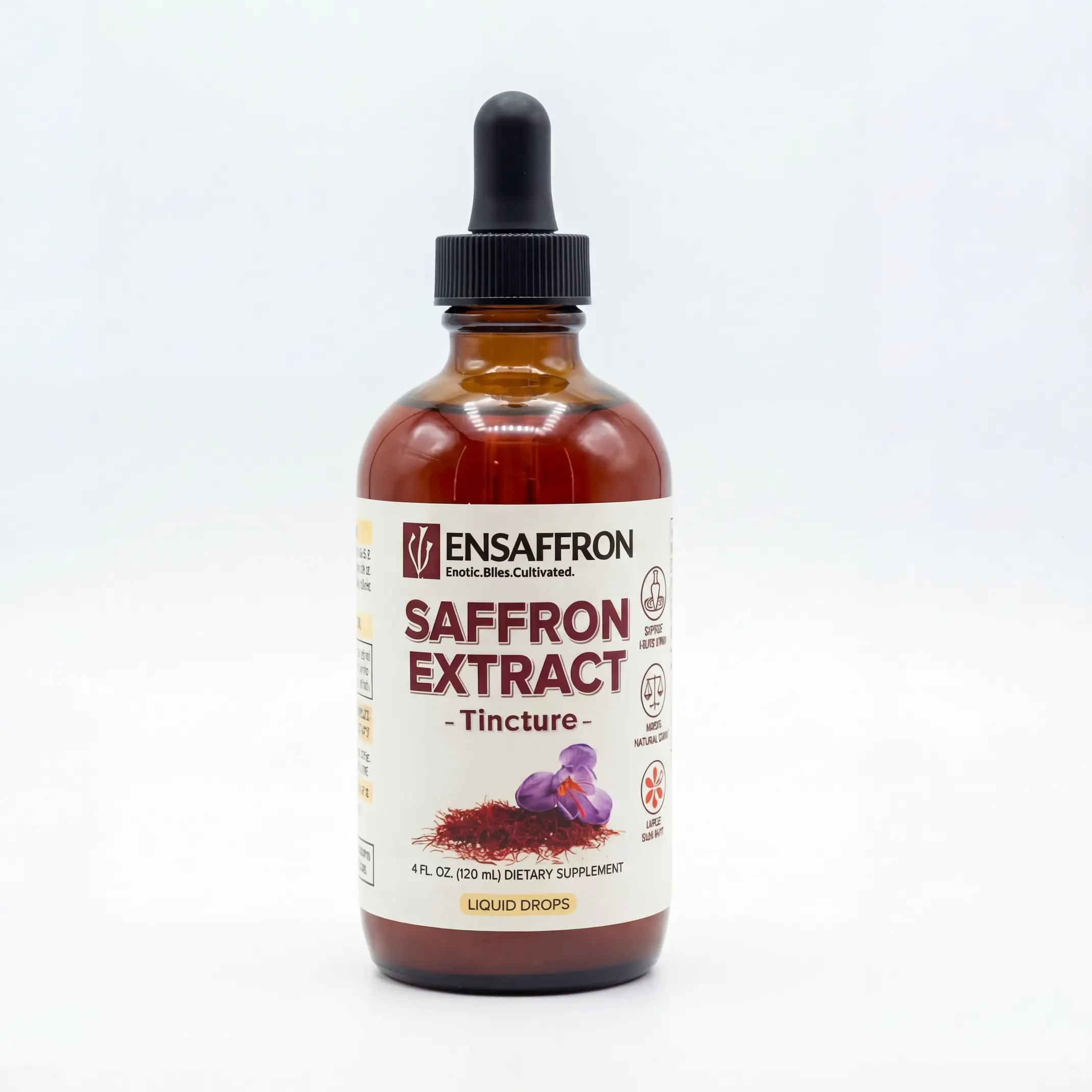 Heray Spice Organic Saffron Extract Liquid Drops - Natural Herbal Extracts Saffron Supplements, Eye Health & Mood Support Dietary Nutrition Supplement, Edible Sublingual Wellness Aid